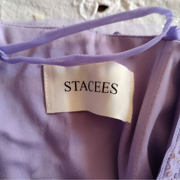 Stacees Lavender Sequin Dress size XXL *check tag measurements in last Photo - Picture 6 of 9